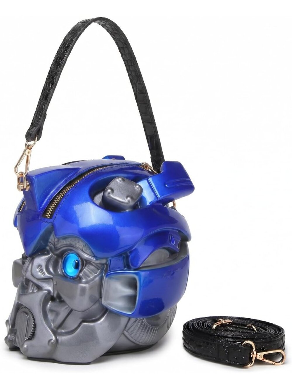 Women's Robert Blue Unique Weird Shape Purse Detachable Strap Crossbody Bags